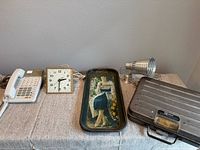 Overall view of all five items on tabletop