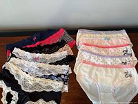 Overview of all underwear pairs in two piles