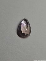 Front view of pear cut ametrine gemstone