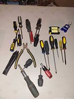 All tools laid out showing variety and condition