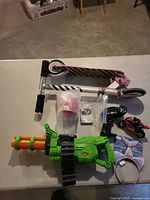 Overview of all items laid on table