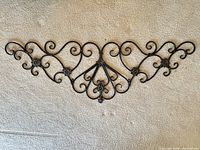 Full view of decorative metal wall art