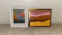 Front view of both framed artworks