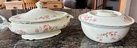 Both covered dishes showing overall form and pattern