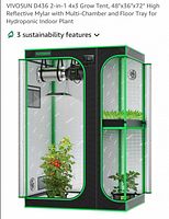 Stock image showing VIVOSUN D436 grow tent model