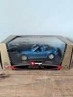 Front view of boxed Bburago BMW M Roadster model
