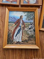 Sower painting in wooden frame