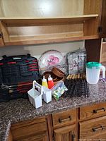 Group view of entire lot on countertop