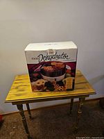 front of boxed Mr. Coffee food dehydrator