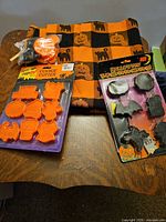 Tablecloth folded with both cookie cutter packs