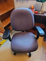 Front view of upholstered office chair