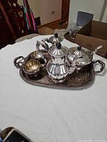 Full set on tray showing all five pieces