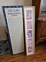 Tall framed poster and floral collage frame