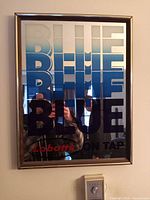 Front view showing full mirror graphics and frame