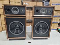 Front view of all four speaker cabinets