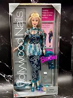 Front view of boxed Hollywood Nails Barbie doll