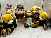 Group shot of all six Harley-Davidson plush toys