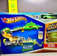 Front of sealed box showing Hot Wheels Wall Tracks Downhill Flip Drop set