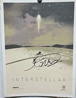 Front view of signed Interstellar IMAX mini poster