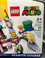 Front of LEGO Super Mario Adventures With Peach Starter Course box showing set number 71403 and 354 pieces