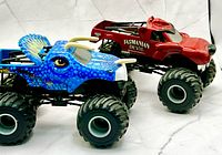 Front three-quarter view of both trucks