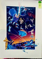 Full view of unframed Melanie Kent Star Wars lithograph with white border