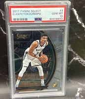 Front view of PSA-slabbed card showing label and card