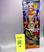 Front view of boxed Barbie Maskerade Party doll