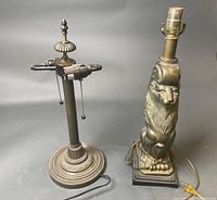 Both metal table lamp bases side by side