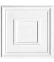 white pvc ceiling tile front view
