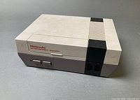 Front and top view of NES console