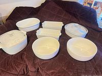 All seven pieces arranged together on surface