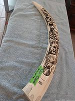 Full view of curved resin tusk