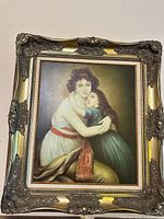 Full view of framed portrait showing artwork and entire frame