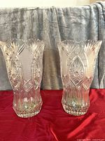 Both crystal vases, full view
