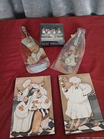 overview of all plaques, boxed spreaders and loose knives