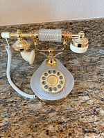 full view of telephone on countertop