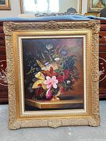 Full view of painting in frame