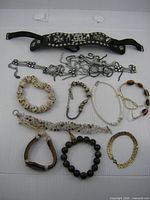 Group shot of all 10 bracelets laid out