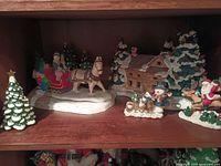 Full set of figurines on shelf