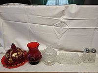 full lineup showing five glass pieces