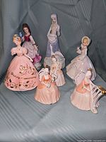 Group shot of all six porcelain pieces