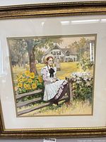 Full view of framed print showing artwork, matting and frame