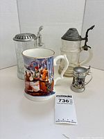 Group shot of all four steins/mug