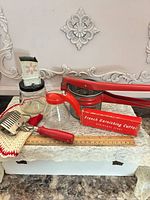 Group shot of all utensils and jars