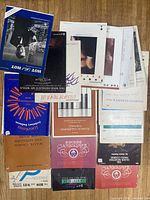 All music booklets laid out showing covers and titles