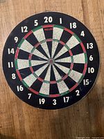 Front view of Halex dartboard showing target face, numbers and color segments