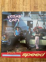 Front cover of Stray Cats Built for Speed LP showing artwork and title