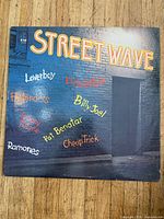 Front sleeve of Street Wave vinyl LP showing artists list and title
