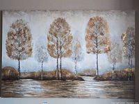 Full view of landscape painting on wall